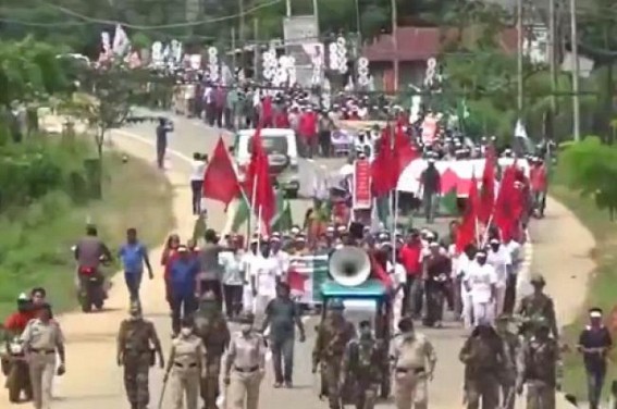 Red Waves Continue to Capture South Tripura : Massive Rally of CPI-M in Sabroom Red Waves Continue to Capture South Tripura : Massive Rally of CPI-M in Sabroom